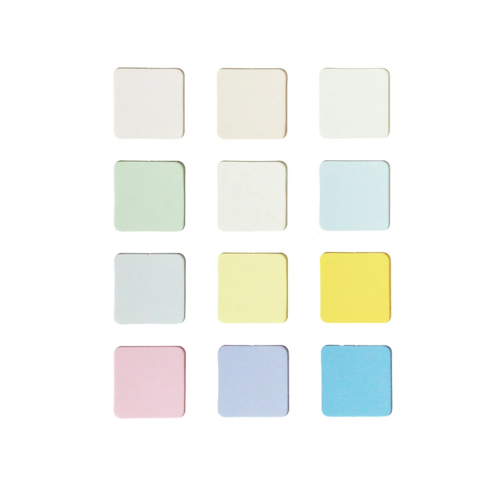Board of wall-panel samples in several colours and textures, photographed on a white background.